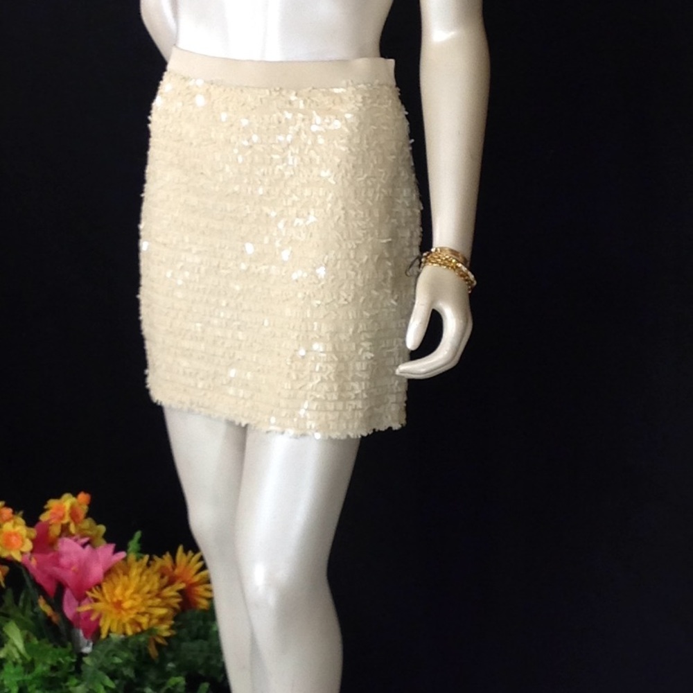 Joe Fresh Elastic Waist Embellished Mini Skirt